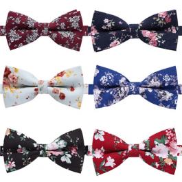 Floral Printed Cotton Bow Tie 