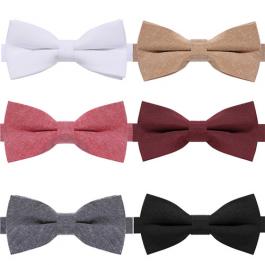 Solid Color Cotton Bow Tie