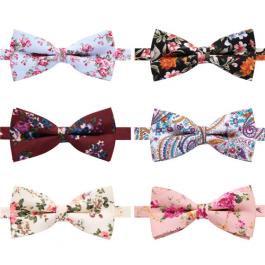 Floral Printed Cotton Bow Tie  