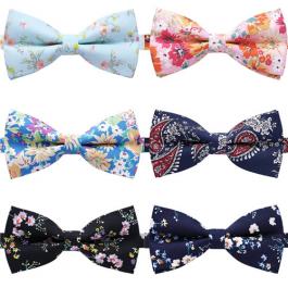 Floral Printed Cotton Bow Tie - 副本